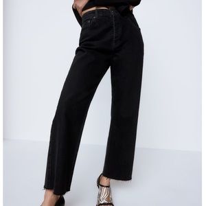 Zara high rise straight jeans.